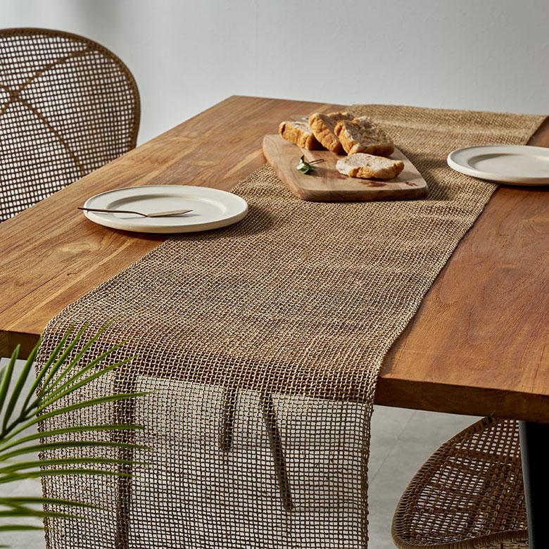 テーブル ランナー シンプル 幅 220cm ヤシ エーゲル コーディネート ダイニング クロス 食卓 南国 おしゃれ 北欧 リゾート 雑貨 インテリア 西海岸 14067 | ELEMENTS（インテリア） | 18