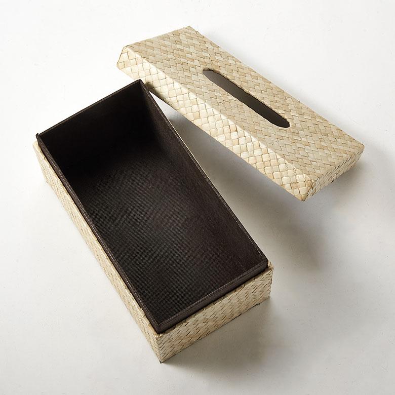 蓋付き ティッシュケース 厚型対応 ティッシュカバー パンダン 葉 天然素材 Lサイズ ボックス 卓上 おしゃれ 北欧 リゾート 雑貨 インテリア 西海岸 14068 | ELEMENTS（インテリア） | 12