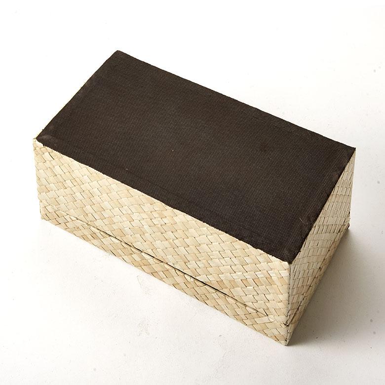 蓋付き ティッシュケース 厚型対応 ティッシュカバー パンダン 葉 天然素材 Lサイズ ボックス 卓上 おしゃれ 北欧 リゾート 雑貨 インテリア 西海岸 14068 | ELEMENTS（インテリア） | 14