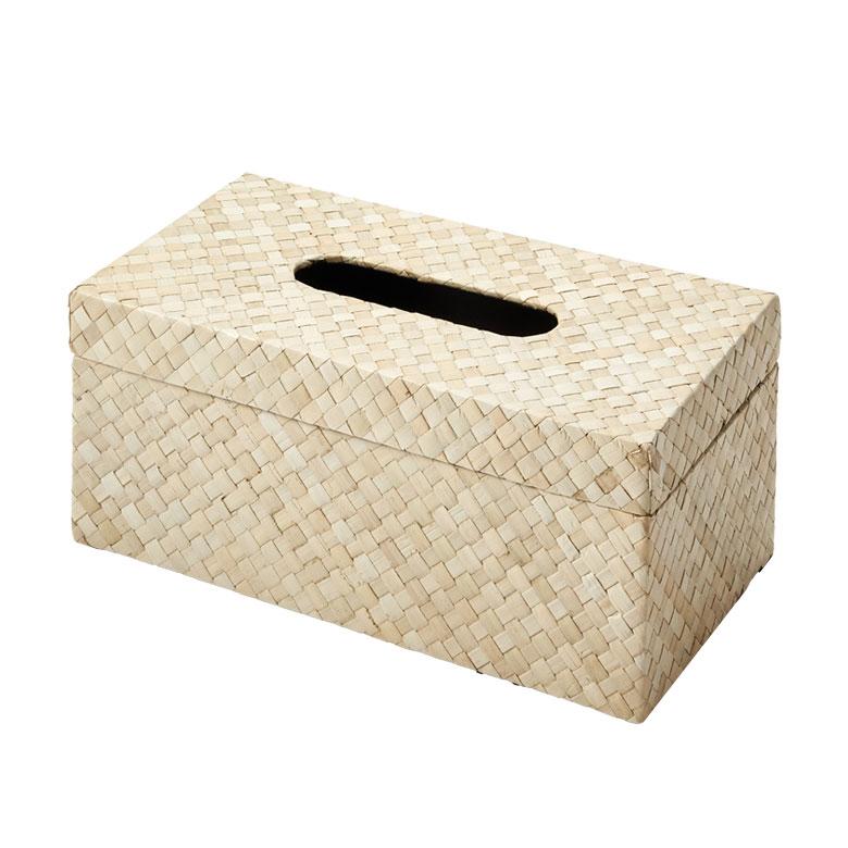 蓋付き ティッシュケース 厚型対応 ティッシュカバー パンダン 葉 天然素材 Lサイズ ボックス 卓上 おしゃれ 北欧 リゾート 雑貨 インテリア 西海岸 14068 | ELEMENTS（インテリア） | 16