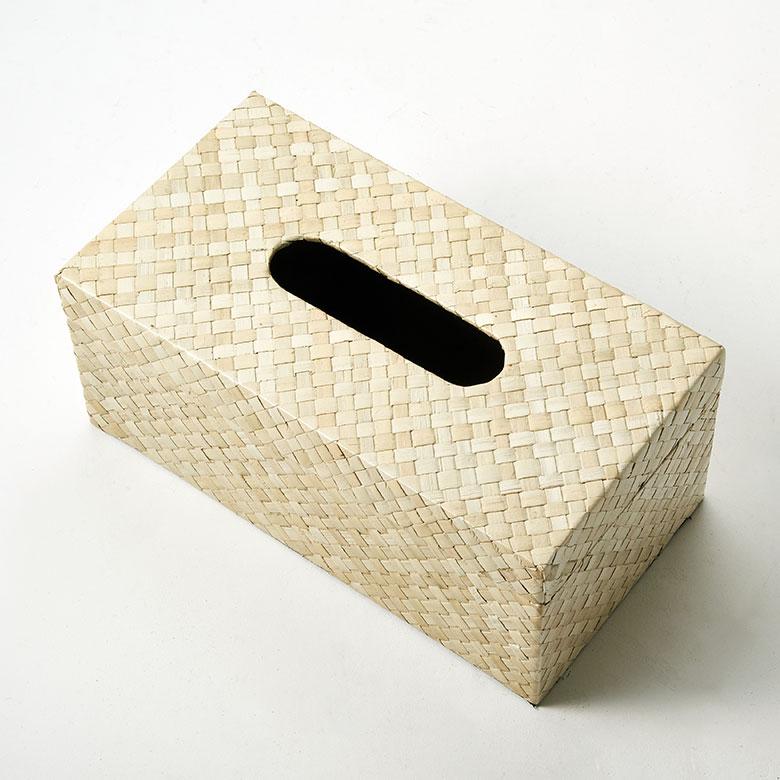 蓋付き ティッシュケース 厚型対応 ティッシュカバー パンダン 葉 天然素材 Lサイズ ボックス 卓上 おしゃれ 北欧 リゾート 雑貨 インテリア 西海岸 14068 | ELEMENTS（インテリア） | 10