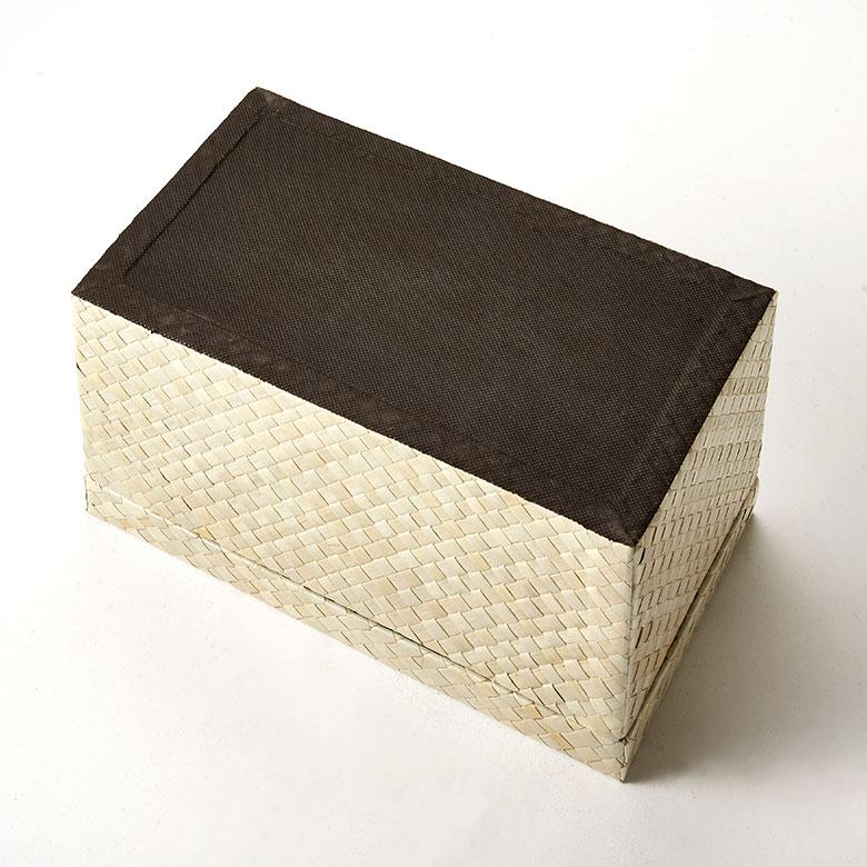 蓋付き ティッシュケース 厚型対応 ティッシュカバー パンダン 葉 天然素材 XLサイズ ボックス 卓上 おしゃれ 北欧 リゾート 雑貨 インテリア 西海岸 14069 | ELEMENTS（インテリア） | 14