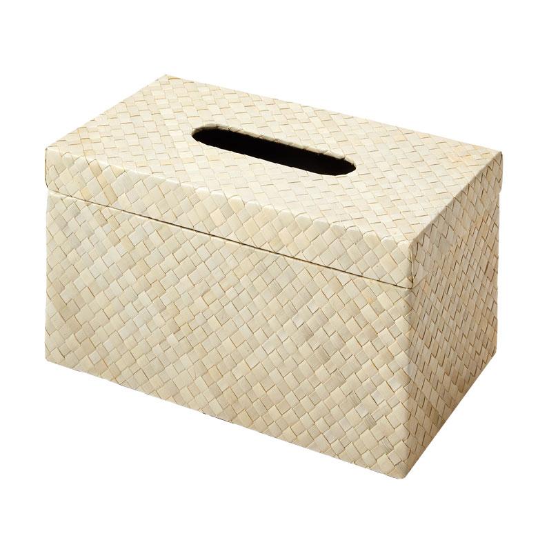 蓋付き ティッシュケース 厚型対応 ティッシュカバー パンダン 葉 天然素材 XLサイズ ボックス 卓上 おしゃれ 北欧 リゾート 雑貨 インテリア 西海岸 14069 | ELEMENTS（インテリア） | 16
