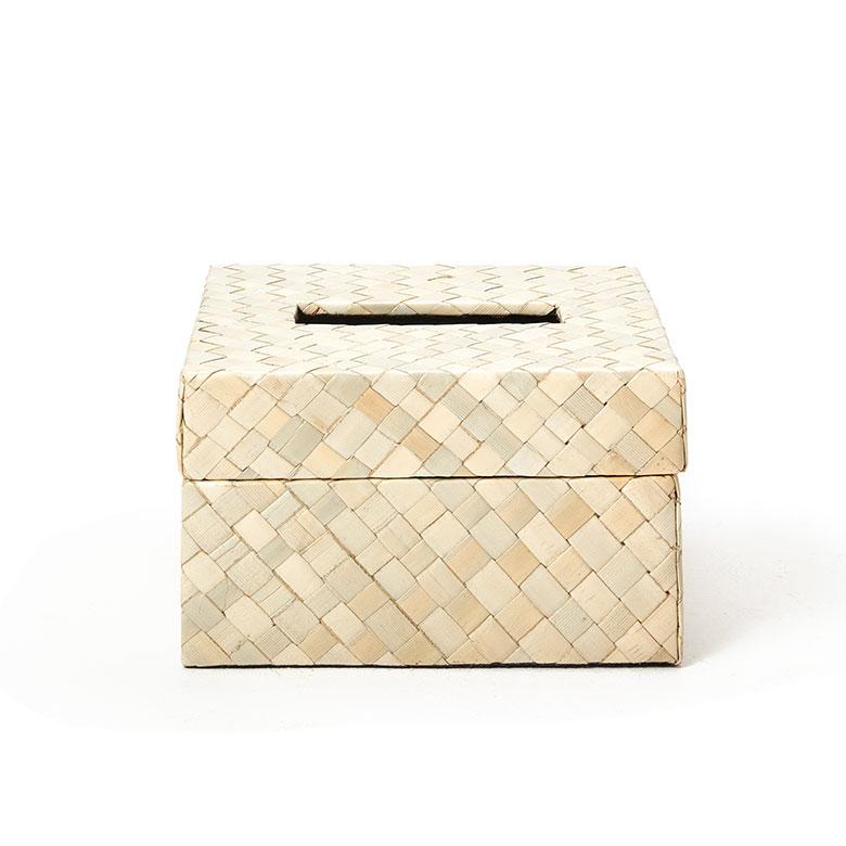 ティッシュケース おしゃれ コンパクト ハーフ ティッシュカバー 半分 パンダン 葉 天然素材 ティッシュ 北欧 リゾート ホテル 雑貨 インテリア 西海岸 14070 | ELEMENTS（インテリア） | 11