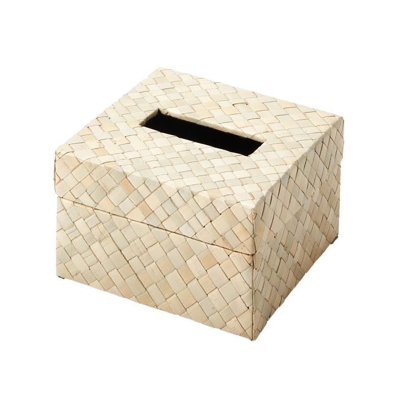 ティッシュケース おしゃれ コンパクト ハーフ ティッシュカバー 半分 パンダン 葉 天然素材 ティッシュ 北欧 リゾート ホテル 雑貨 インテリア 西海岸 14070 | ELEMENTS（インテリア） | 16