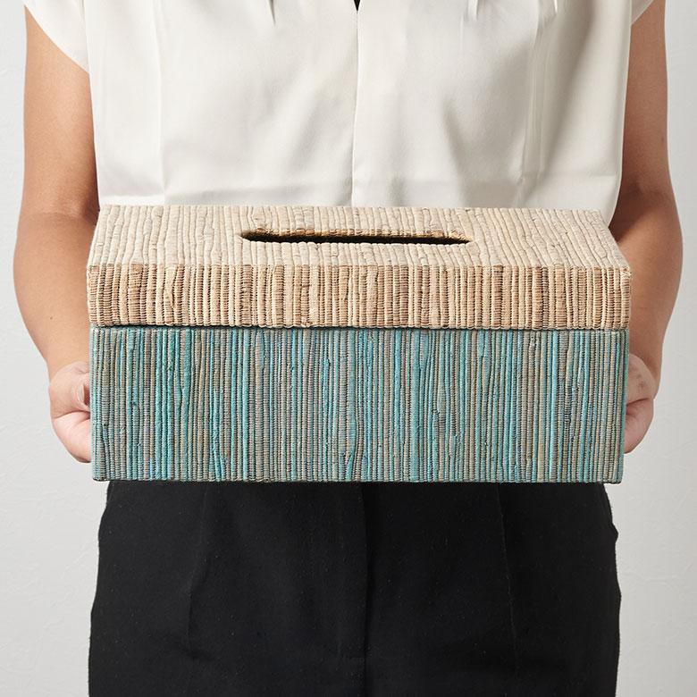 蓋付き ティッシュケース 厚型対応 ティッシュカバー ウォーターヒヤシンス Lサイズ ボックス 卓上 おしゃれ 北欧 リゾート 雑貨 インテリア 西海岸 14074 | ELEMENTS（インテリア） | 12