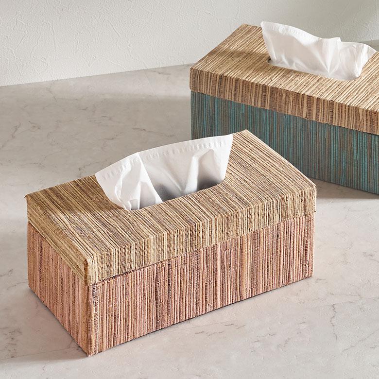 蓋付き ティッシュケース 厚型対応 ティッシュカバー ウォーターヒヤシンス Lサイズ ボックス 卓上 おしゃれ 北欧 リゾート 雑貨 インテリア 西海岸 14074 | ELEMENTS（インテリア） | 10
