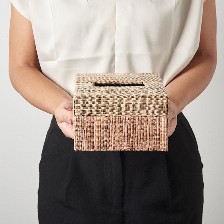 ティッシュケース おしゃれ コンパクト ハーフ ティッシュカバー ウォーターヒヤシンス ティッシュ おしゃれ 北欧 リゾート 雑貨 インテリア 西海岸 14076 | ELEMENTS（インテリア） | 12