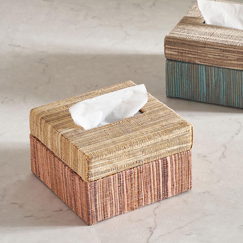 ティッシュケース おしゃれ コンパクト ハーフ ティッシュカバー ウォーターヒヤシンス ティッシュ おしゃれ 北欧 リゾート 雑貨 インテリア 西海岸 14076 | ELEMENTS（インテリア） | 10