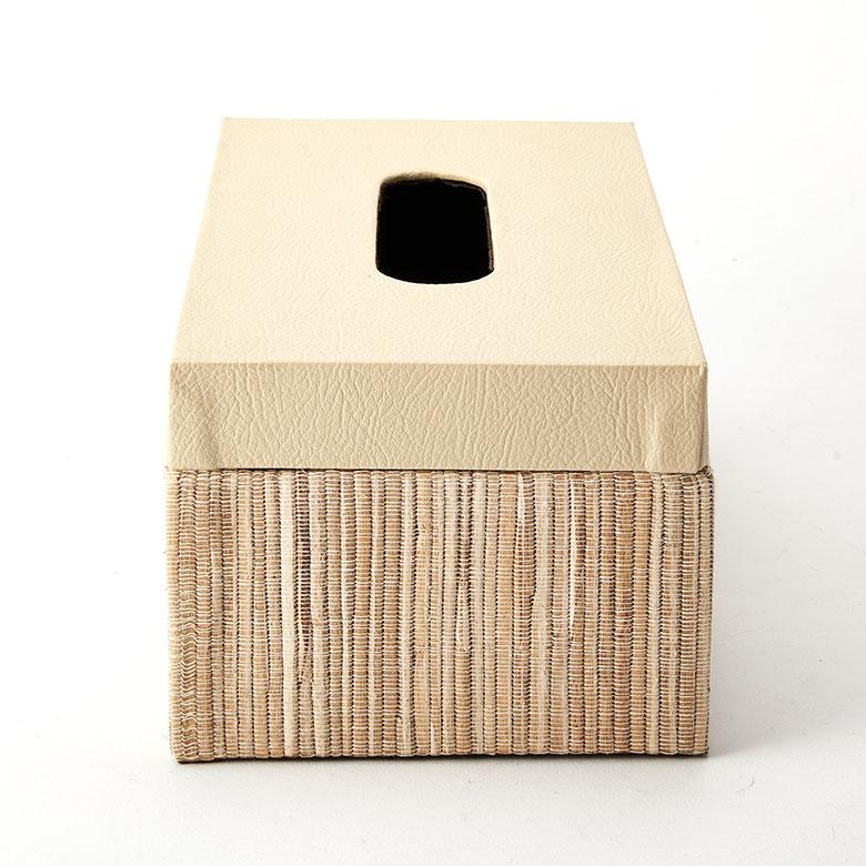 蓋付き ティッシュケース 厚型対応 ティッシュカバー レザー ウォーターヒヤシンス 合皮 Lサイズ おしゃれ 北欧 リゾート 雑貨 インテリア 西海岸 14077 | ELEMENTS（インテリア） | 15