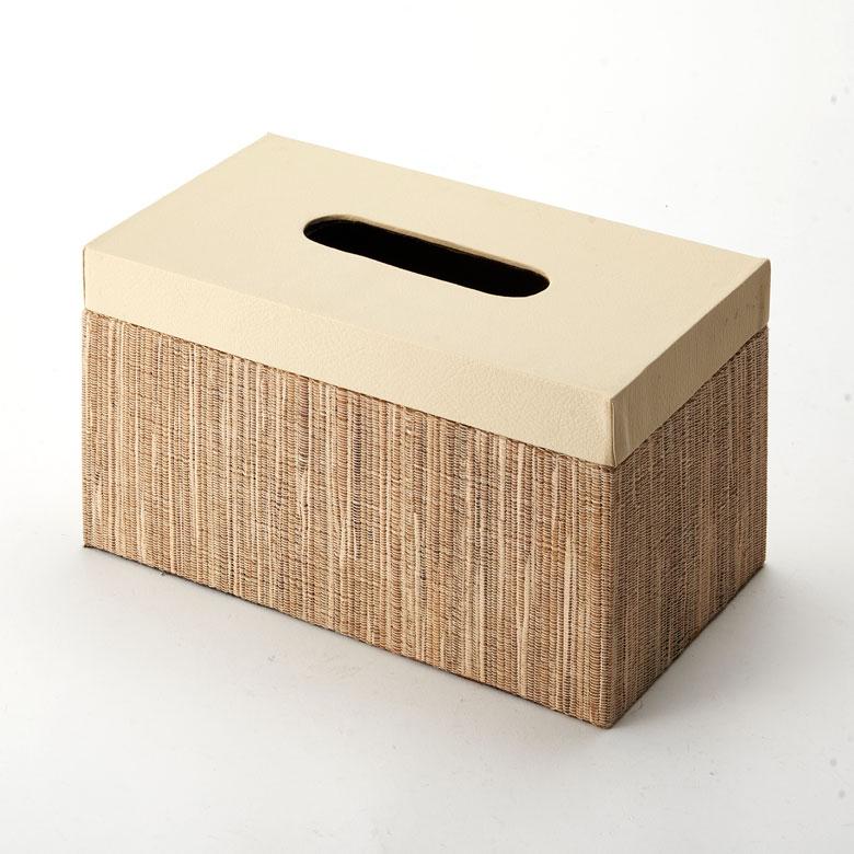 蓋付き ティッシュケース 厚型対応 ティッシュカバー レザー ウォーターヒヤシンス 合皮 XLサイズ 北欧 リゾート 雑貨 インテリア 西海岸 14078 | ELEMENTS（インテリア） | 12