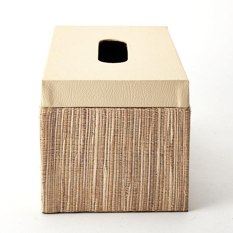 蓋付き ティッシュケース 厚型対応 ティッシュカバー レザー ウォーターヒヤシンス 合皮 XLサイズ 北欧 リゾート 雑貨 インテリア 西海岸 14078 | ELEMENTS（インテリア） | 15