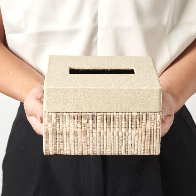 ティッシュケース おしゃれ コンパクト ハーフ ティッシュカバー レザー ウォーターヒヤシンス 合皮 おしゃれ 北欧 リゾート 雑貨 インテリア 西海岸 14079 | ELEMENTS（インテリア） | 10