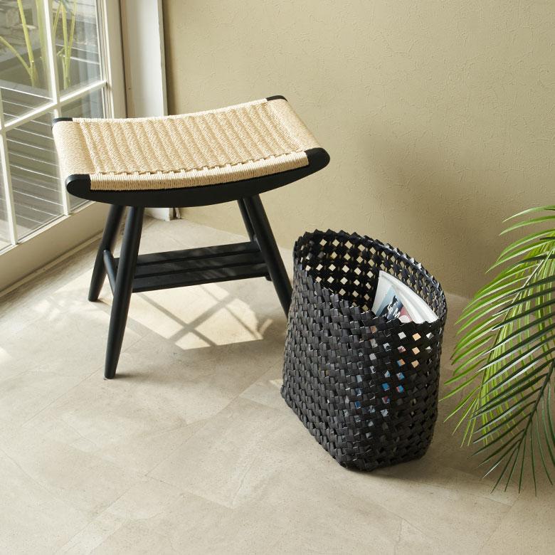 バスケット かご 約 17L スリム コンパクト 約 高さ 33cm ナチュラル ブラック 荷物 入れ 収納 おもちゃ 雑誌 おしゃれ 北欧 雑貨 インテリア 西海岸 14086 | ELEMENTS（インテリア） | 13