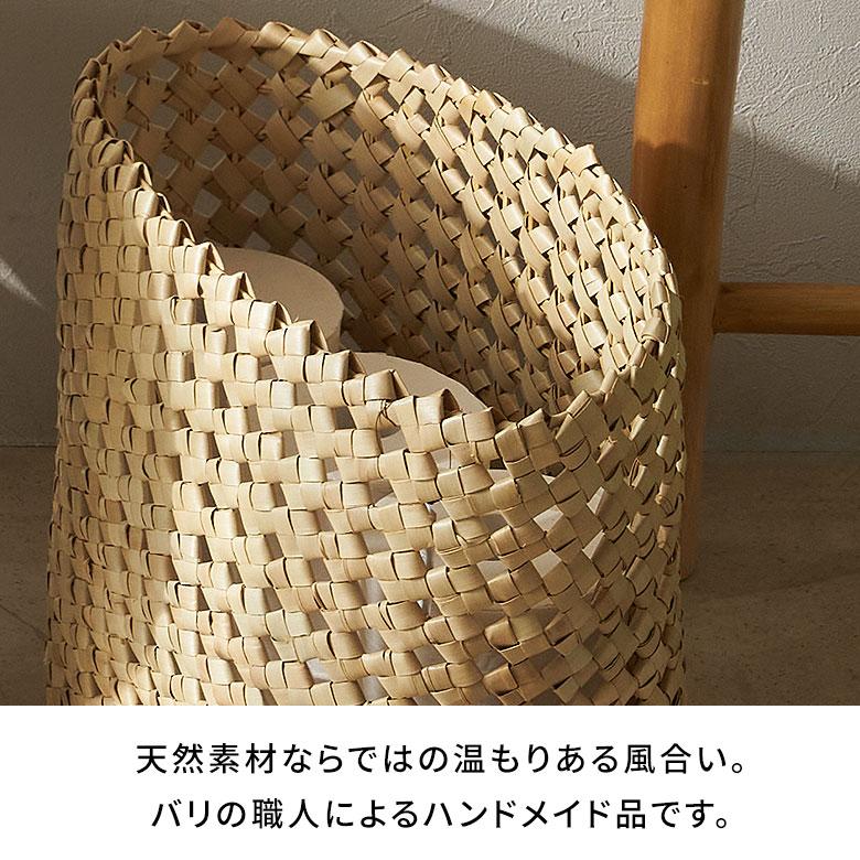 バスケット かご 約 17L スリム コンパクト 約 高さ 33cm ナチュラル ブラック 荷物 入れ 収納 おもちゃ 雑誌 おしゃれ 北欧 雑貨 インテリア 西海岸 14086 | ELEMENTS（インテリア） | 05