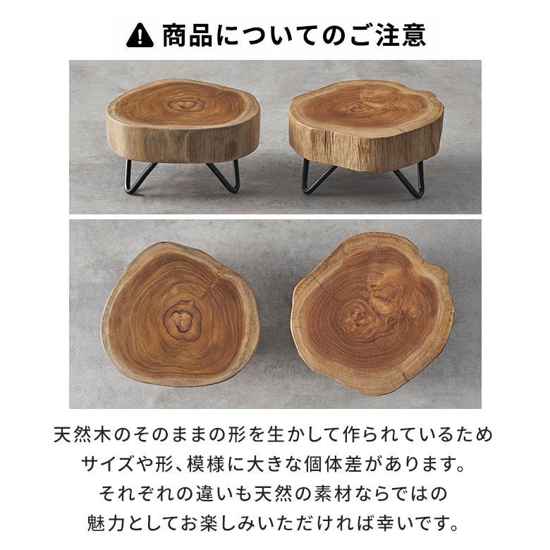 ELEMENTS デコレーション トレイ 脚 付き 天然 木 製 アイアン 飾り 花