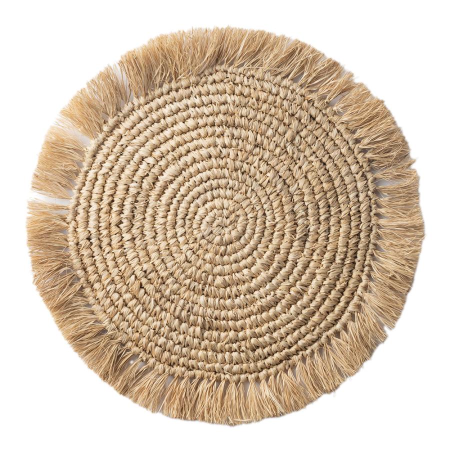 ランチョン マット ラフィア ラウンド 円形 丸 プレース 直径 約 38cm ランチ プレイス ディスプレイ おしゃれ 北欧 リゾート 雑貨 インテリア 西海岸 14092 | ELEMENTS（インテリア） | 20