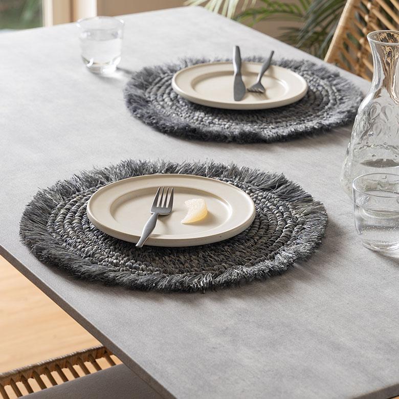 ランチョン マット ラフィア ラウンド 円形 丸 プレース 直径 約 38cm ランチ プレイス ディスプレイ おしゃれ 北欧 リゾート 雑貨 インテリア 西海岸 14092 | ELEMENTS（インテリア） | 09