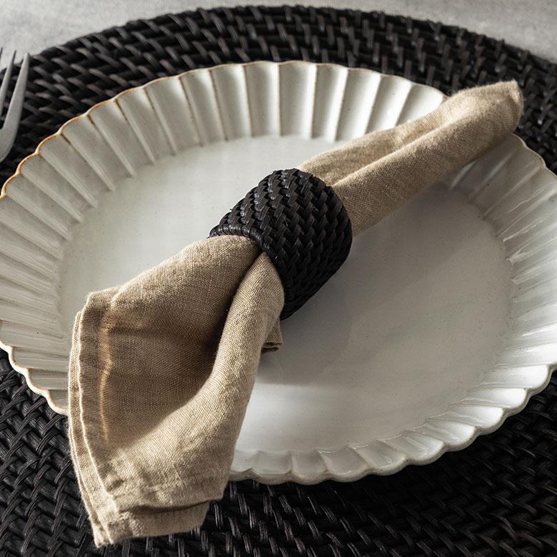 ナプキン リング ラタン 籐 ホルダー ナフキン テーブル ウエア ダイニング キッチン 小物 装飾 おしゃれ 北欧 リゾート 雑貨 インテリア 西海岸 14103 | ELEMENTS（インテリア）