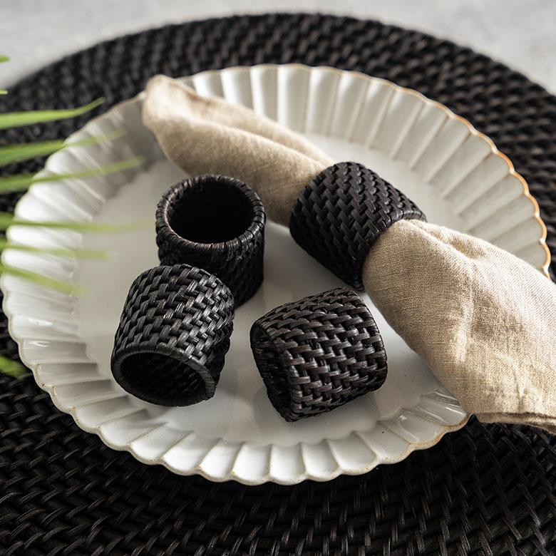 ナプキン リング ラタン 籐 ホルダー ナフキン テーブル ウエア ダイニング キッチン 小物 装飾 おしゃれ 北欧 リゾート 雑貨 インテリア 西海岸 14103 | ELEMENTS（インテリア） | 10