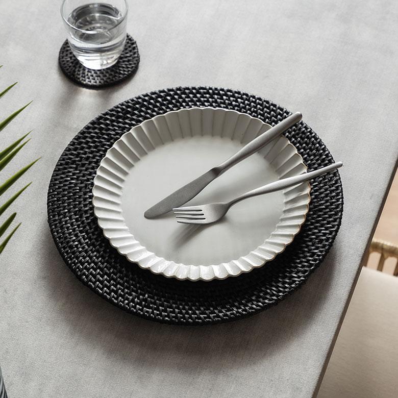 プレート トレイ ラタン 籐 ラウンド 円形 チャージャー アンダー マット プレイス テーブル ウエア トレー 装飾 おしゃれ 北欧 雑貨 インテリア 西海岸 14104 | ELEMENTS（インテリア） | 11