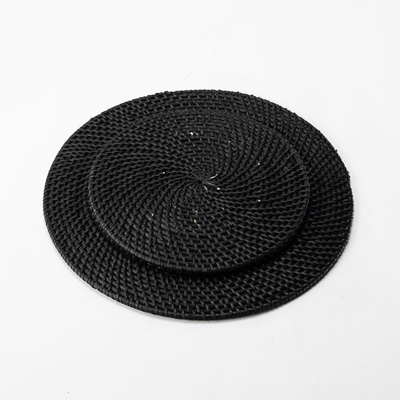 プレート トレイ ラタン 籐 ラウンド 円形 チャージャー アンダー マット プレイス テーブル ウエア トレー 装飾 おしゃれ 北欧 雑貨 インテリア 西海岸 14104 | ELEMENTS（インテリア） | 17