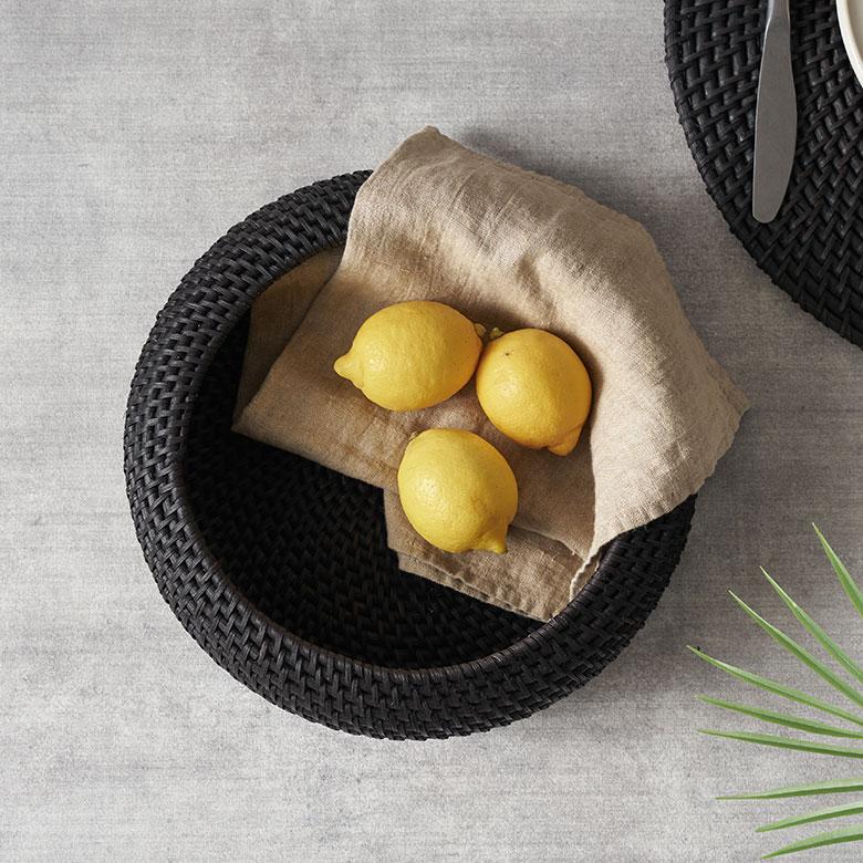 バスケット ラタン 籐 Mサイズ ボウル かご 収納 小物 入れ 野菜 果物 ストッカー トレー トレイ キッチン 装飾 おしゃれ 北欧 雑貨 インテリア 西海岸 14105 | ELEMENTS（インテリア） | 10