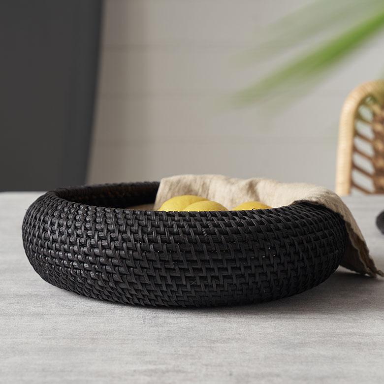 バスケット ラタン 籐 Mサイズ ボウル かご 収納 小物 入れ 野菜 果物 ストッカー トレー トレイ キッチン 装飾 おしゃれ 北欧 雑貨 インテリア 西海岸 14105 | ELEMENTS（インテリア） | 11