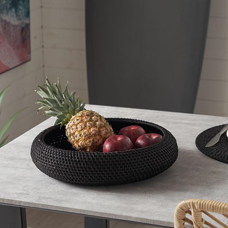 バスケット ラタン 籐 Lサイズ ボウル かご 収納 小物 入れ 野菜 果物 ストッカー トレー トレイ キッチン 装飾 おしゃれ 北欧 雑貨 インテリア 西海岸 14106 | ELEMENTS（インテリア） | 12
