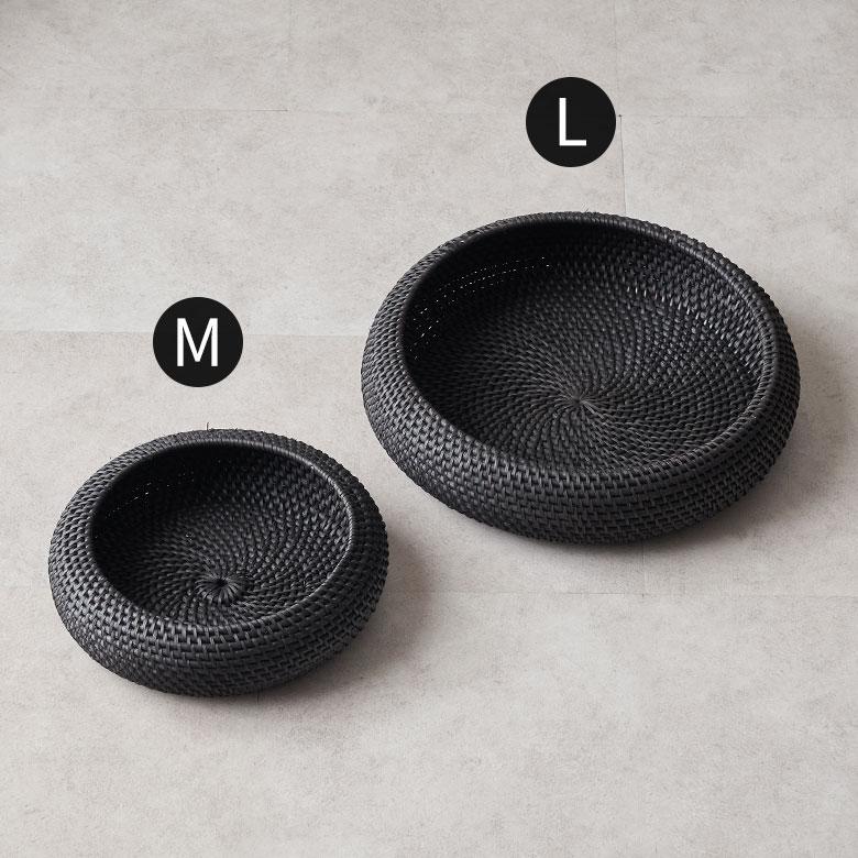 バスケット ラタン 籐 Lサイズ ボウル かご 収納 小物 入れ 野菜 果物 ストッカー トレー トレイ キッチン 装飾 おしゃれ 北欧 雑貨 インテリア 西海岸 14106 | ELEMENTS（インテリア） | 13