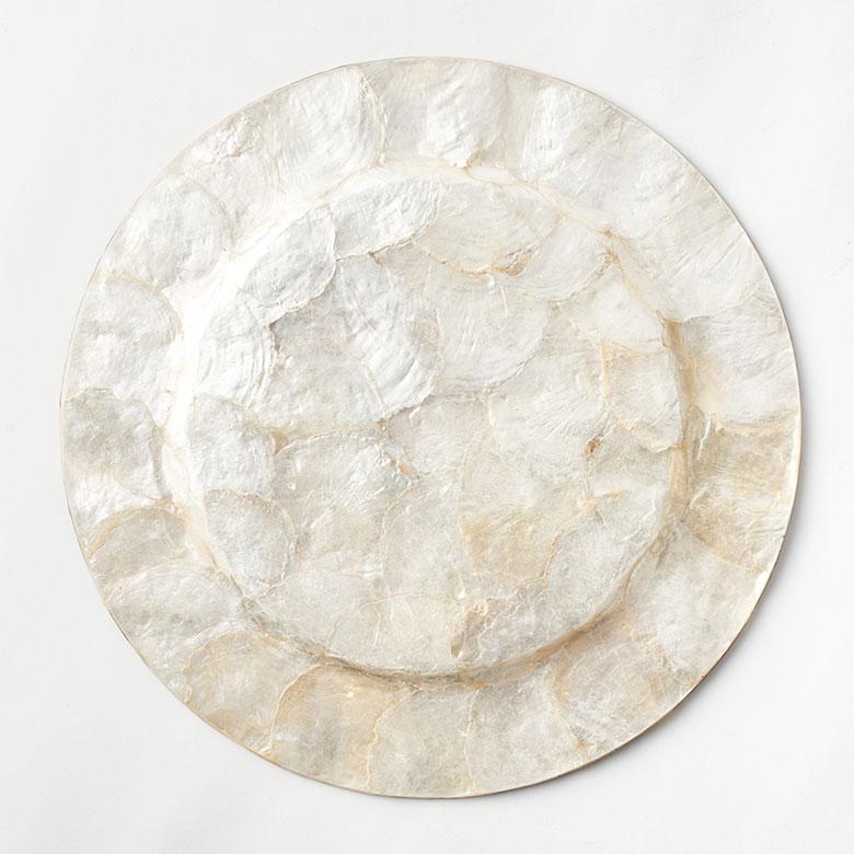 プレート トレイ カピス シェル ラウンド 円型 チャージャー アンダー マット プレイス テーブル ウエア トレー おしゃれ 北欧 雑貨 インテリア 西海岸 14116 | ELEMENTS（インテリア） | 17