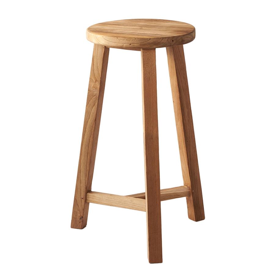 スツール チーク ウッド 天然 木 製 ハイ 古材 約 高さ 60cm 椅子 チェア プランター スタンド 花 台 鉢置き おしゃれ 北欧 家具 インテリア 西海岸 14135 | ELEMENTS（インテリア） | 20