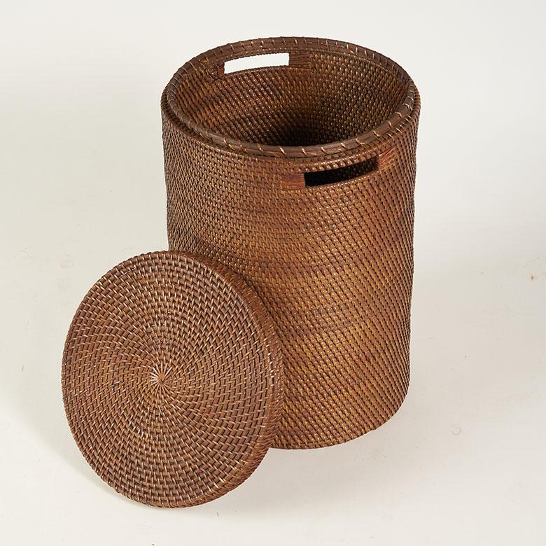 ランドリーバスケット ラタン ふた付き おしゃれ アタ バスケット 大容量 かご 収納 蓋付き 天然素材 北欧 リゾート バリ島 雑貨 インテリア アジアン 14177 | ブランド登録なし | 15