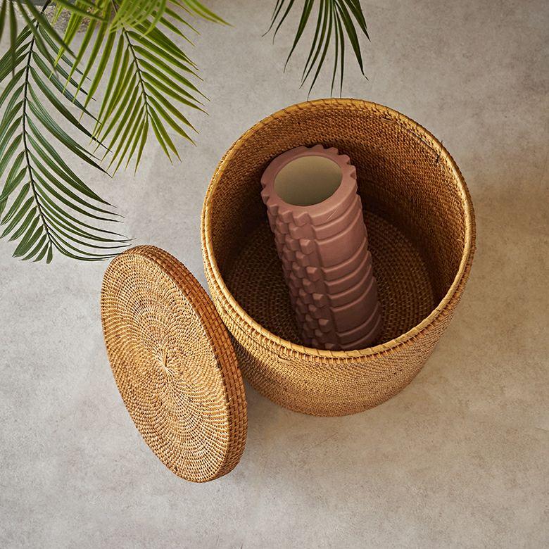 ランドリーバスケット ラタン ふた付き おしゃれ アタ バスケット 大容量 かご 収納 蓋付き 天然素材 北欧 リゾート バリ島 雑貨 インテリア アジアン 14177 | ブランド登録なし | 07