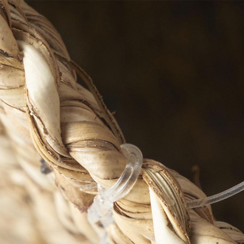 シーグラス かご バスケット 収納 持ち手 天然素材 小物入れ 小物収納 かごバスケット 丸 編みかご 籠 おしゃれ 北欧 リゾート 雑貨 インテリア 西海岸 14183 | ELEMENTS（インテリア） | 17