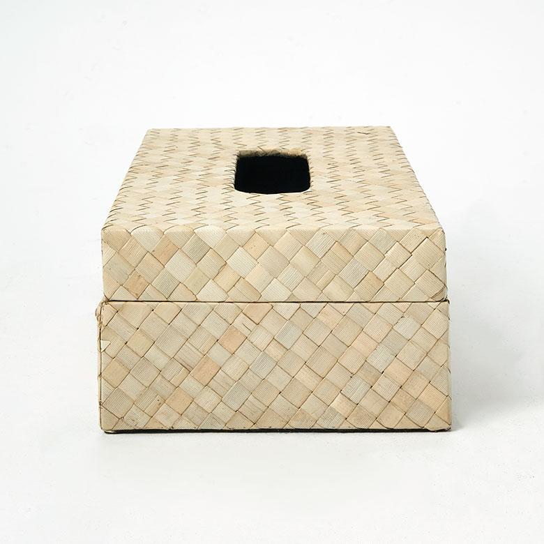 蓋付き ティッシュケース レギュラーサイズ ティッシュカバー パンダン 葉 天然素材 ティッシュ 卓上 おしゃれ 北欧 リゾート 雑貨 インテリア 西海岸 14189 | ELEMENTS（インテリア） | 11