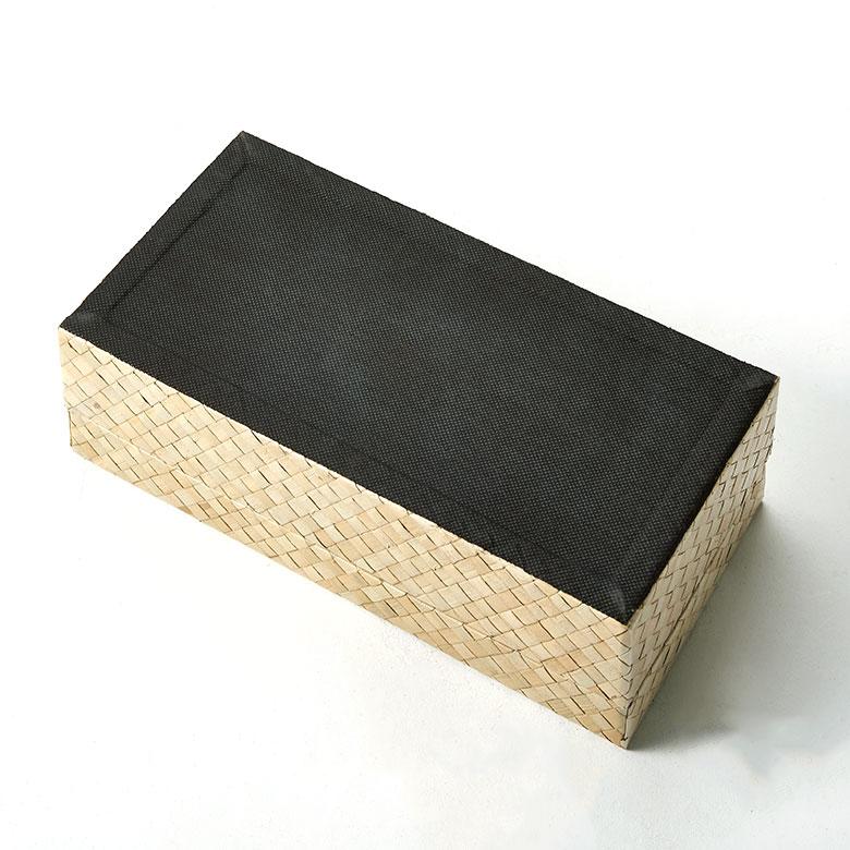 蓋付き ティッシュケース レギュラーサイズ ティッシュカバー パンダン 葉 天然素材 ティッシュ 卓上 おしゃれ 北欧 リゾート 雑貨 インテリア 西海岸 14189 | ELEMENTS（インテリア） | 14