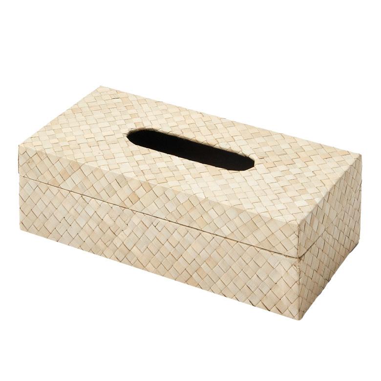 蓋付き ティッシュケース レギュラーサイズ ティッシュカバー パンダン 葉 天然素材 ティッシュ 卓上 おしゃれ 北欧 リゾート 雑貨 インテリア 西海岸 14189 | ELEMENTS（インテリア） | 16