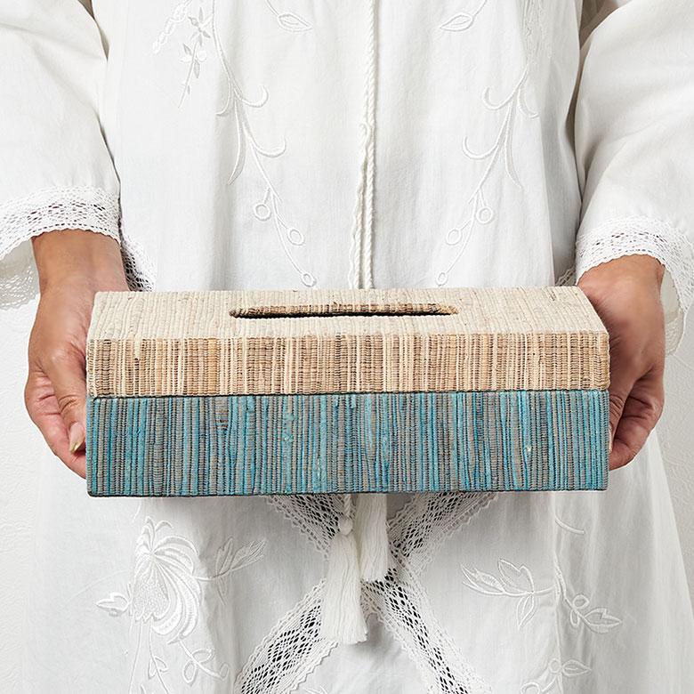 蓋付き ティッシュケース レギュラーサイズ ティッシュカバー ウォーターヒヤシンス ティッシュ 卓上 おしゃれ 北欧 リゾート 雑貨 インテリア 西海岸 14191 | ELEMENTS（インテリア） | 12