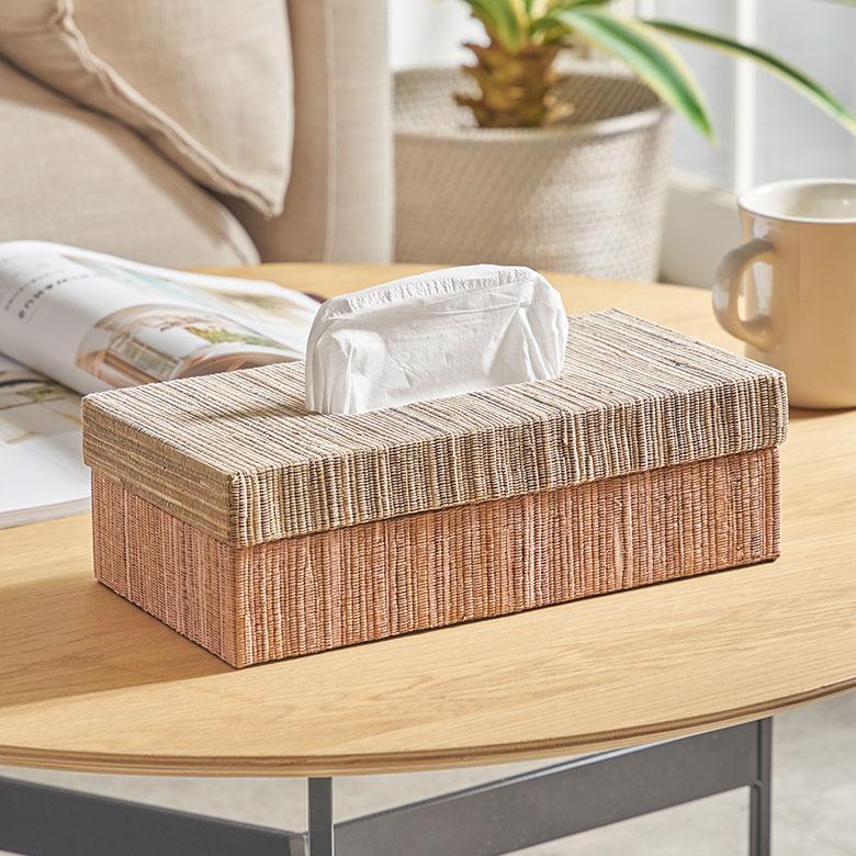 蓋付き ティッシュケース レギュラーサイズ ティッシュカバー ウォーターヒヤシンス ティッシュ 卓上 おしゃれ 北欧 リゾート 雑貨 インテリア 西海岸 14191 | ELEMENTS（インテリア） | 10
