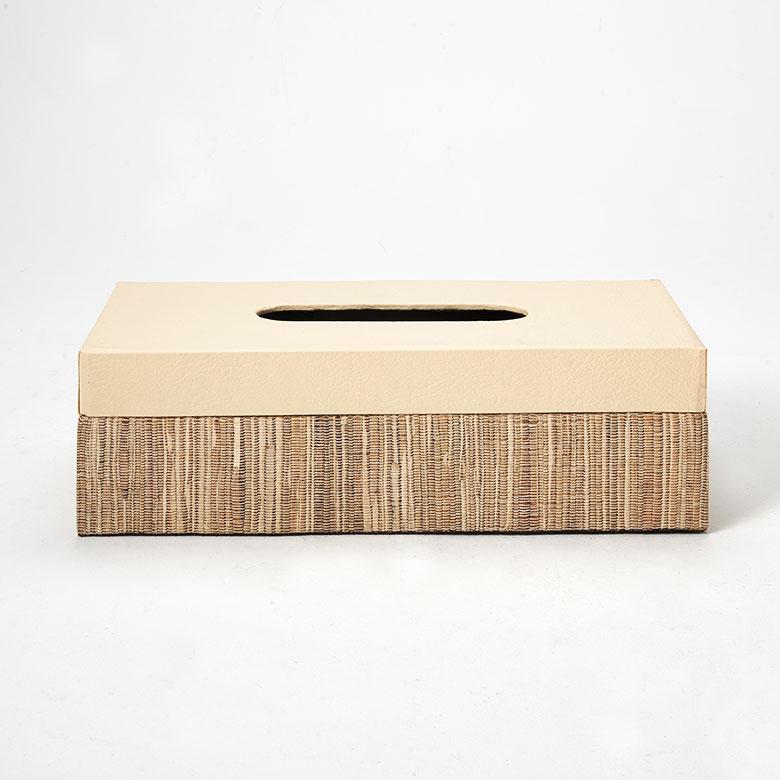 蓋付き ティッシュケース レギュラーサイズ ティッシュカバー レザー ウォーターヒヤシンス 合皮 卓上 おしゃれ 北欧 リゾート 雑貨 インテリア 西海岸 14192 | ELEMENTS（インテリア） | 14