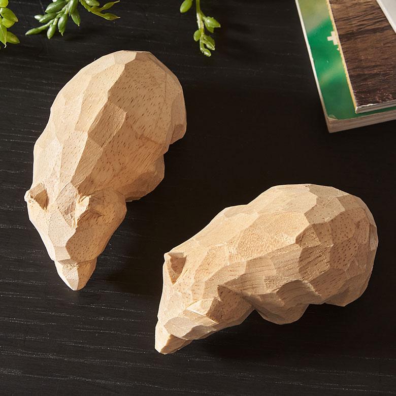 動物 置物 おしゃれ 木彫りの熊 オブジェ 天然木 木製 飾り くま かわいい 卓上 デスク 玄関 店舗 クマ グッズ 北欧 リゾート 雑貨 インテリア 西海岸 14196 | ELEMENTS（インテリア） | 04