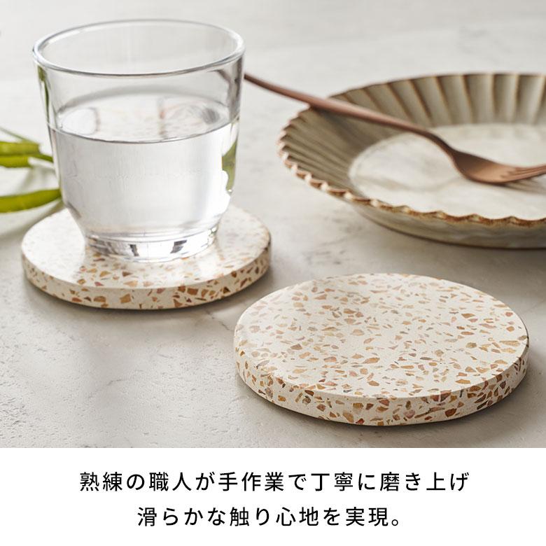コースター おしゃれ アクセサリートレイ 置物 玄関 小物置き トレー オブジェ テラゾー プレート ディスプレイ 北欧 リゾート 雑貨 インテリア 西海岸 14198 | ELEMENTS（インテリア） | 04
