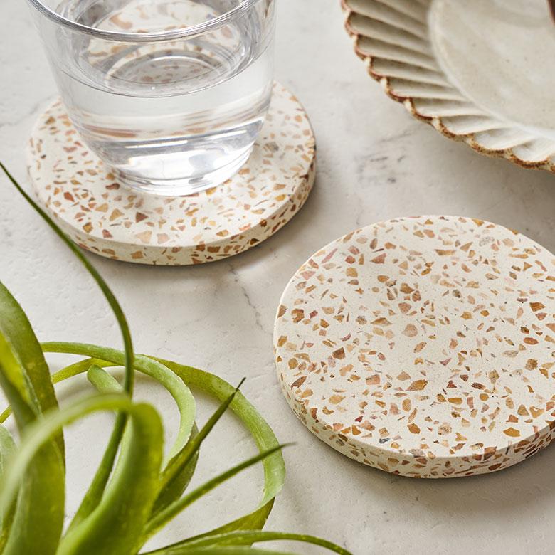 コースター おしゃれ アクセサリートレイ 置物 玄関 小物置き トレー オブジェ テラゾー プレート ディスプレイ 北欧 リゾート 雑貨 インテリア 西海岸 14198 | ELEMENTS（インテリア） | 06