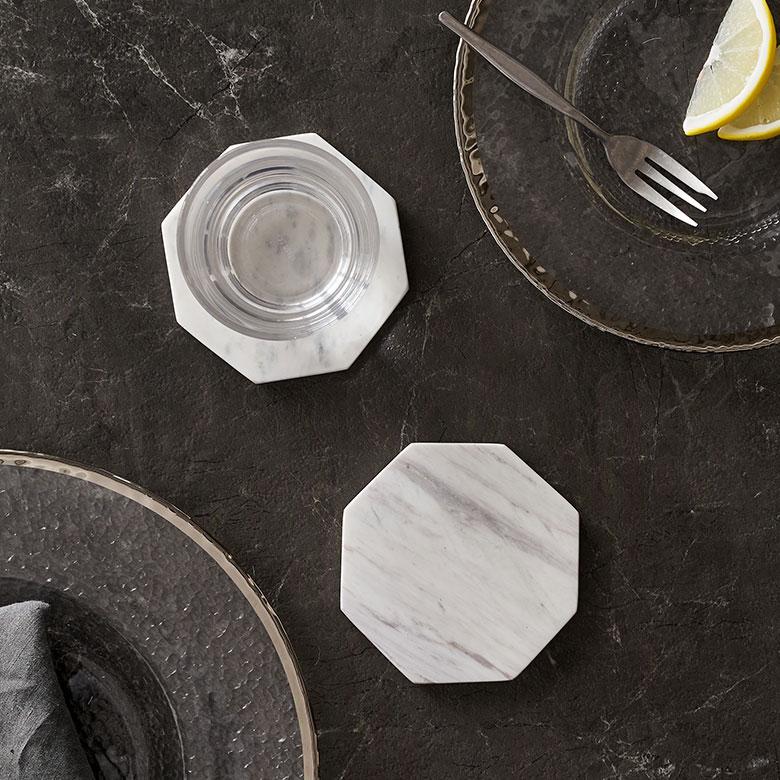コースター おしゃれ アクセサリートレイ 置物 八角 小物置き トレー オブジェ 大理石 プレート ディスプレイ 北欧 リゾート 雑貨 インテリア 飾り 西海岸 1419 | ELEMENTS（インテリア） | 08