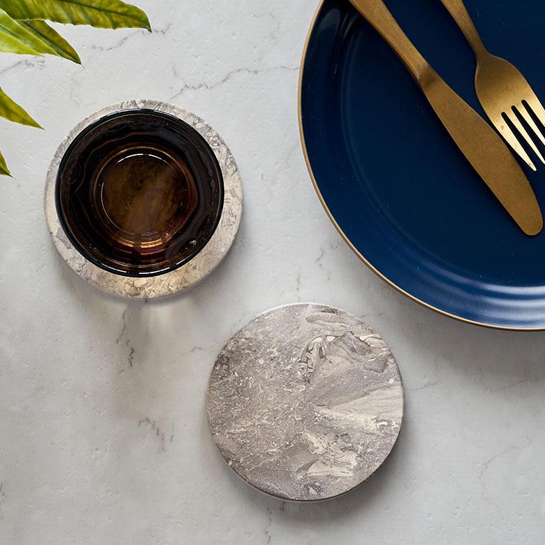 コースター おしゃれ アクセサリートレイ 置物 玄関 小物置き トレー オブジェ 大理石 プレート ディスプレイ 北欧 リゾート 雑貨 インテリア 飾り 西海岸 14201 | ELEMENTS（インテリア） | 06