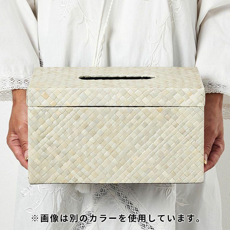 蓋付き ティッシュケース 厚型対応 ティッシュカバー メンドン 天然素材 XLサイズ ボックス 卓上 おしゃれ 北欧 リゾート 雑貨 インテリア 西海岸 14212 | ELEMENTS（インテリア） | 10