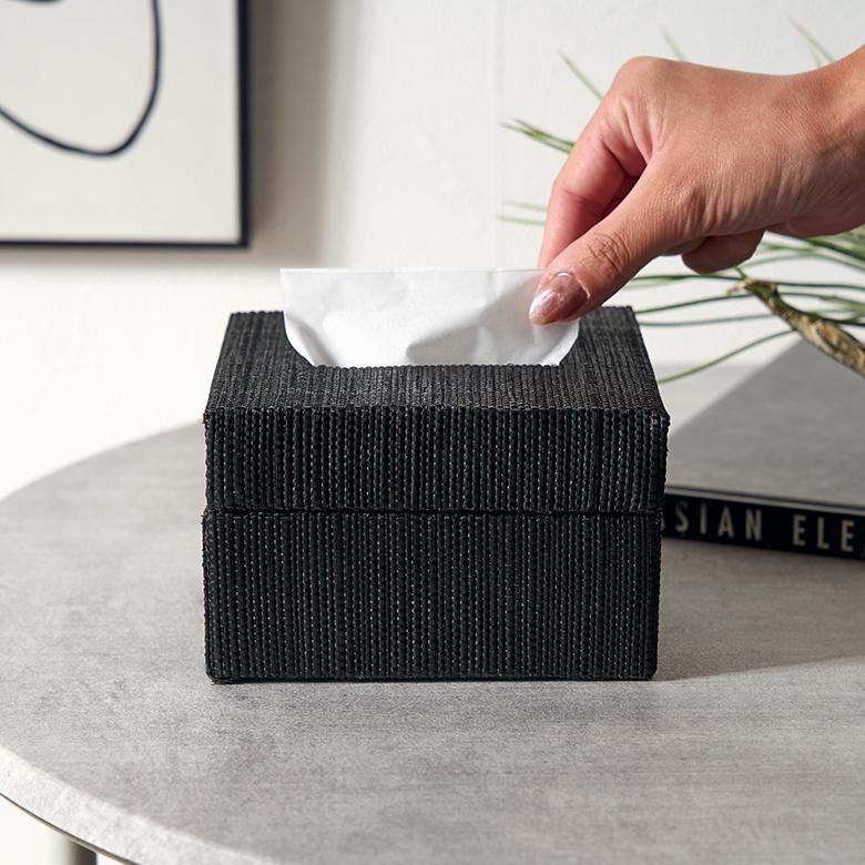 ティッシュケース おしゃれ コンパクト ハーフ ティッシュカバー メンドン 天然素材 ティッシュ 卓上 おしゃれ 北欧 リゾート 雑貨 インテリア 西海岸 14213 | ELEMENTS（インテリア） | 07