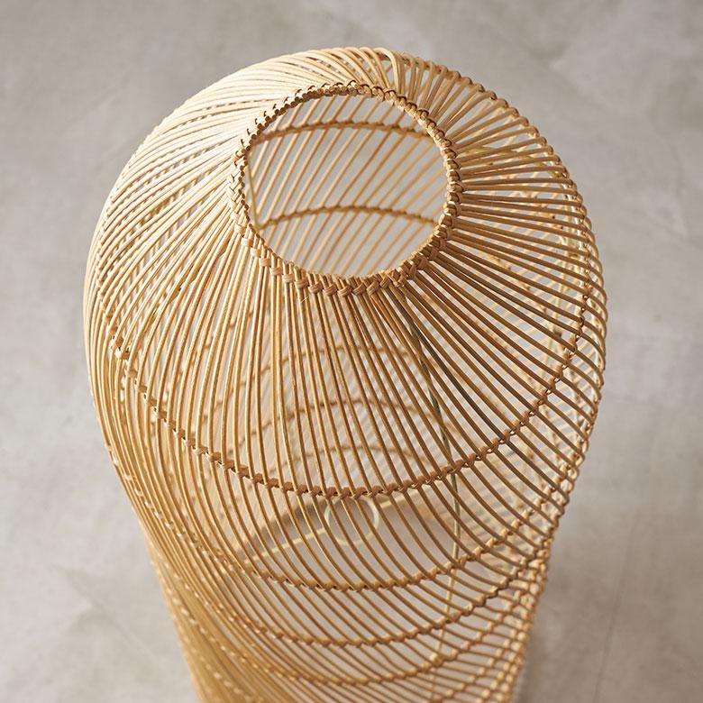 フロアライト スタンドライト おしゃれ ラタン シェード ランプ フロア 照明 籐 ライト 間接照明 寝室 高さ100cm 北欧 リゾート 家具 インテリア 西海岸 14225 | ELEMENTS（インテリア） | 14