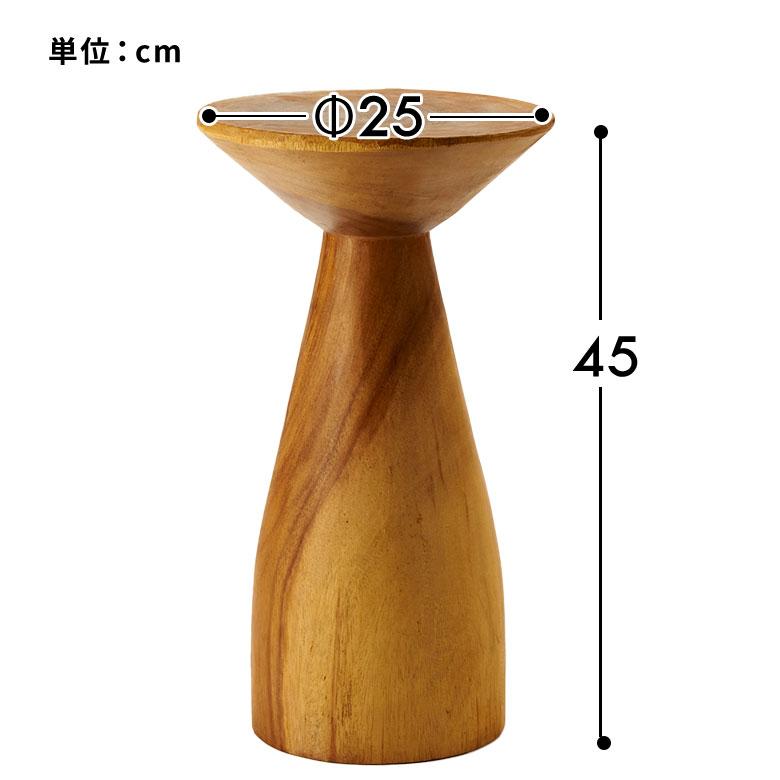 サイドテーブル スリム テーブル 円形 カフェテーブル 丸 無垢 ウッド 天然木 ラウンド 直径25cm おしゃれ ソファテーブル 木製 スワー 北欧 西海岸 14228 | ELEMENTS（インテリア） | 16